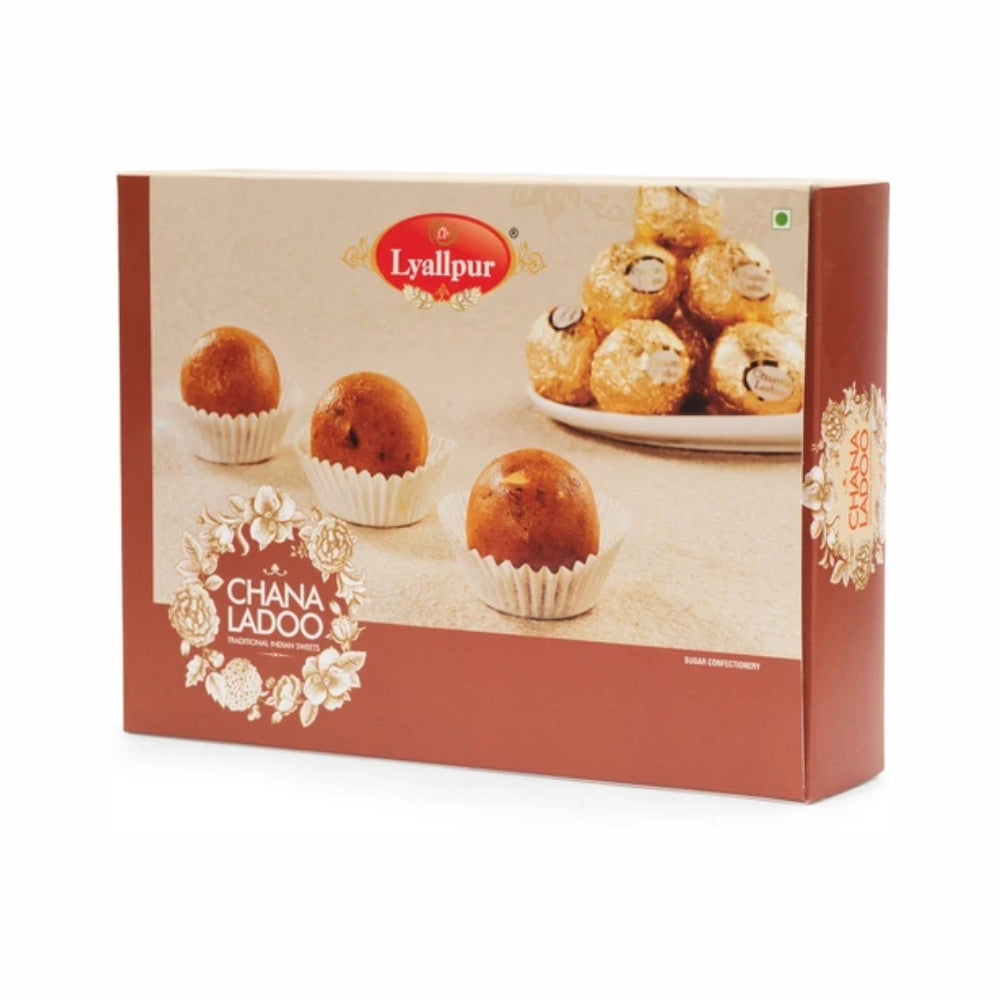 Chana Ladoo, Roasted Chana Ladoo, Sattu Ladoo, Chana Laddu, and Haldiram's Ladoo. High-value long-tail keywords describing the ingredients and benefits include Desi Ghee Ladoo, Roasted Gram Flour Ladoo, Chana Dry Fruit Ladoo, and Gud Chana Laddu. These sweets are also highly ranked under category terms like Indian Sweet, Indian Mithai, Packed Sweets, Healthy Laddu, High Protein Laddu, Festival Sweets, and Kids Healthy Snack.