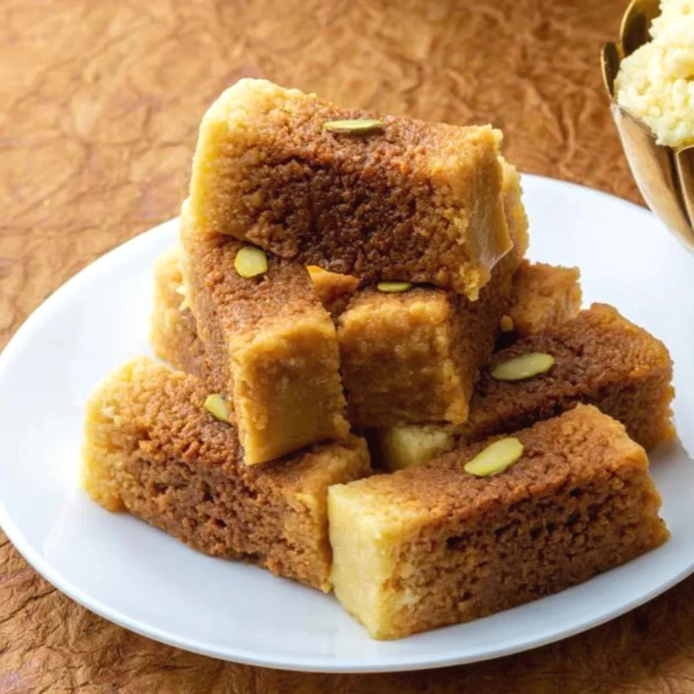 Roasted Kalakand, Buy Roasted Kalakand Online, Kalakand, Srinivasa Sweets Roasted Kalakand, Mithaicana Roasted Kalakand, North Indian Milk Sweet, Sweets, Indian Sweets, Caramel Notes, Toasted Flavor, Crumbly Texture, Milk Sweet, Bangalore, Vishakhapatnam.